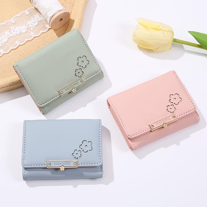 ASIN829 Dompet wanita mini lipat pendek premium impor gaya Korea D235 Dompet Kartu Wanita Fashion Wanita Lipat Dompet Lady
