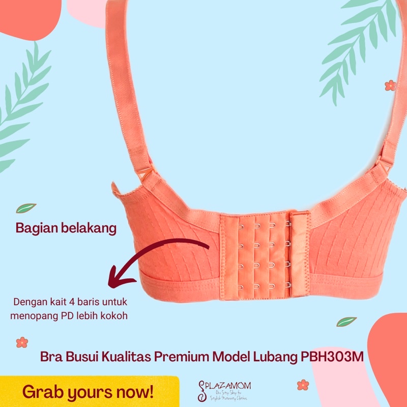 Bra menyusui Bh busui kualitas premium busa tanpa kawat nursing maternity hamil pregnant pregnancy seamless bukaan samping model lubang dalam cup bahan nyaman kualitas premium daya serap keringat tinggi PBH303M