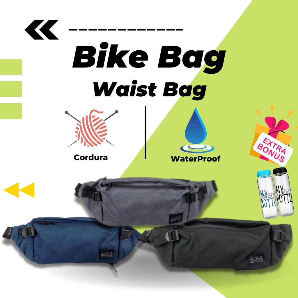 Waist Bag Tas Pinggang WaterProof Selempang Tas Dada Sepeda Lipat