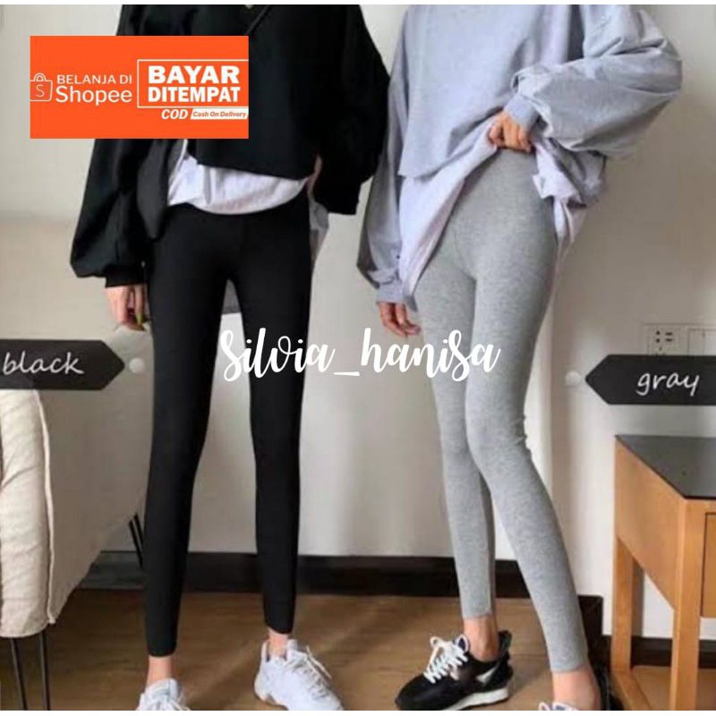 Legging Soft Rayon Kaos Uk L-XL-XXL/Legging Panjang Bahan Kaos