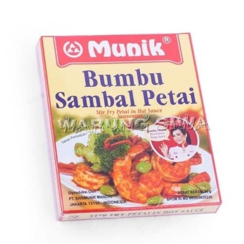 

munik bumbu sambal petai - stir fry petai in hot sauce seasoning 90 gr