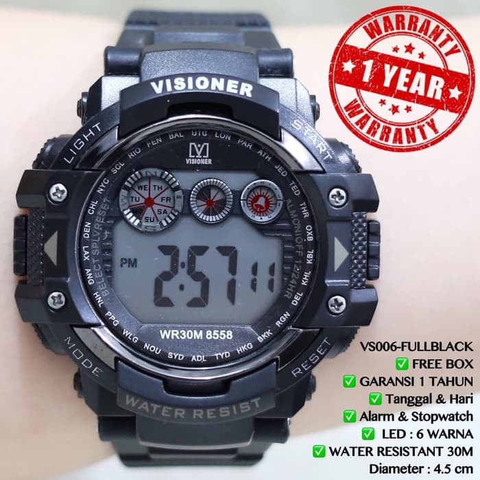 "Jam tangan original VISIONER digital watch LED anti air garansi 1tahun"