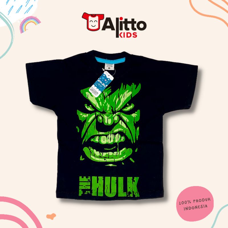 Kaos Anak Superhero SUPER HERO Hulk Avengers Hitam Grosir Kaos Anak Distro