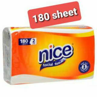 Tisu NICE 180 sheet 2ply facial softpack tissue kering (no.133)