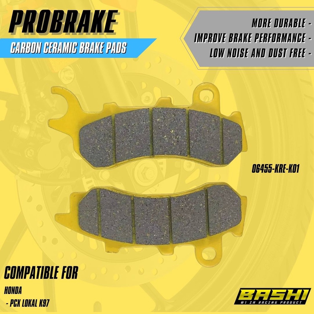 KAMPAS REM KERAMIK BASHI PROBRAKE CARBON CERAMIC BRAKE PADS PREMIUM HONDA PCX K97 motor