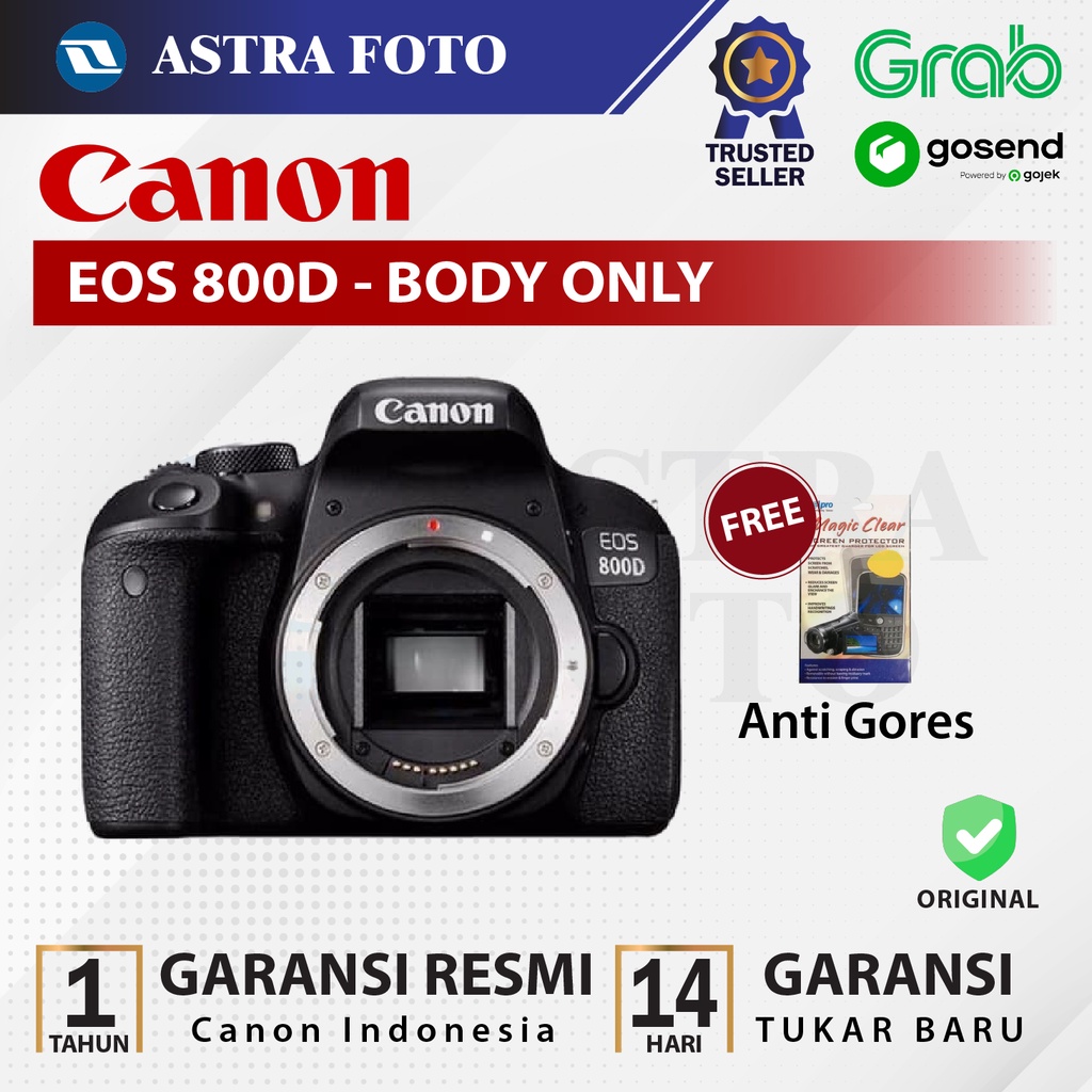 Jual Canon Eos 800d Body Only Bo Garansi Resmi Kamera Dslr Shopee Indonesia 