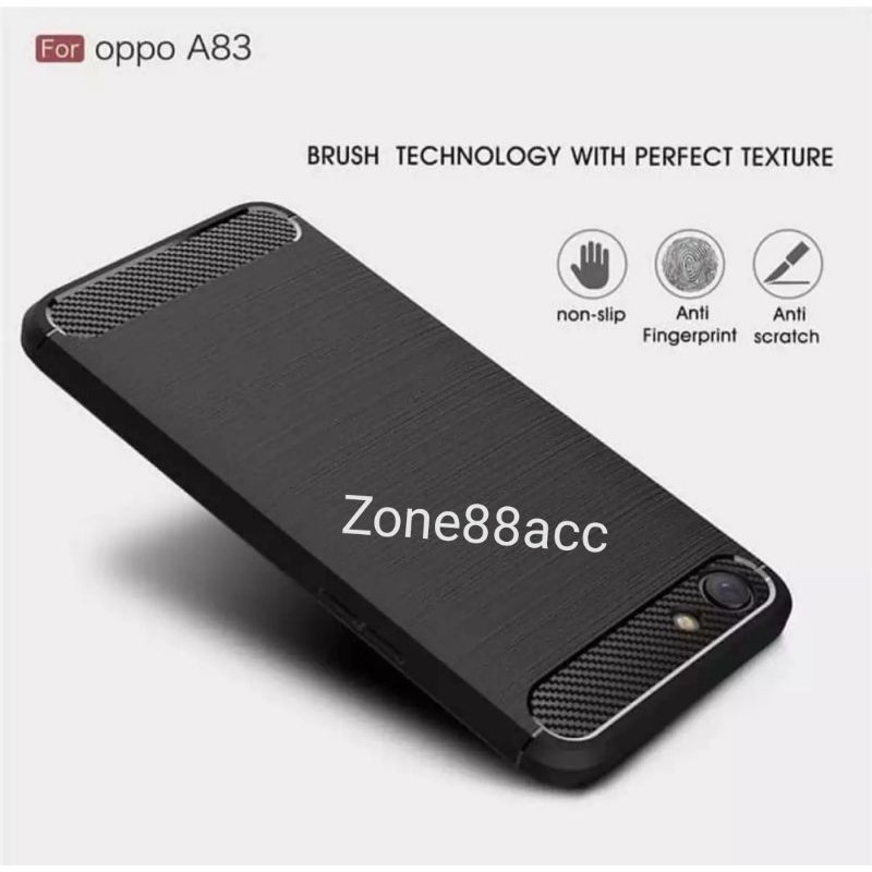 Oppo A83 Silicon Case Softcase iPAKY Carbon Casing Cover TPU