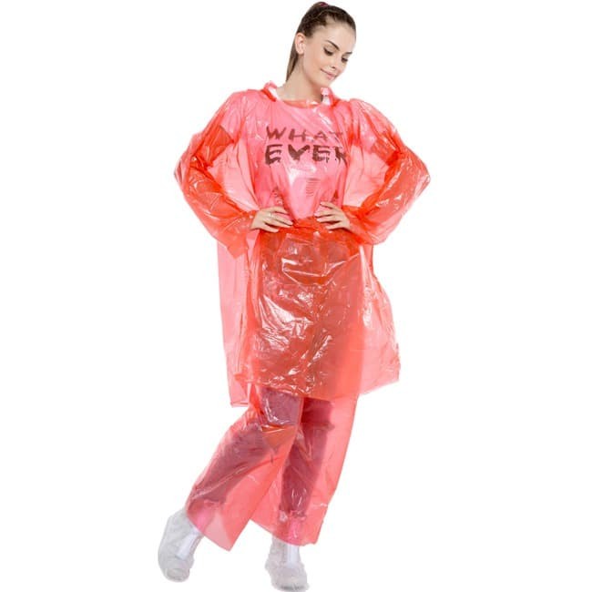 Jas Hujan Baju Celana Setelan Disposable Rain Coat All Size Plastik PE