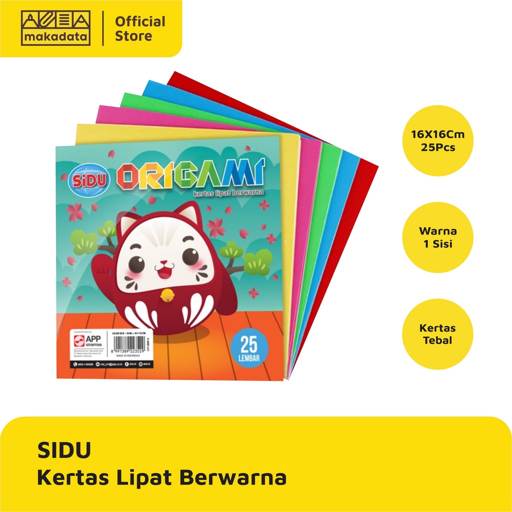 

ORIGAMI | KERTAS LIPAT SIDU WARNA 16x16CM (ISI 25 LEMBAR) MURAH
