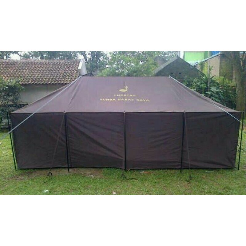 Tenda Komando Regu Peleton - Pleton 4x6 1set | Tni Militer Pramuka Barak Army
