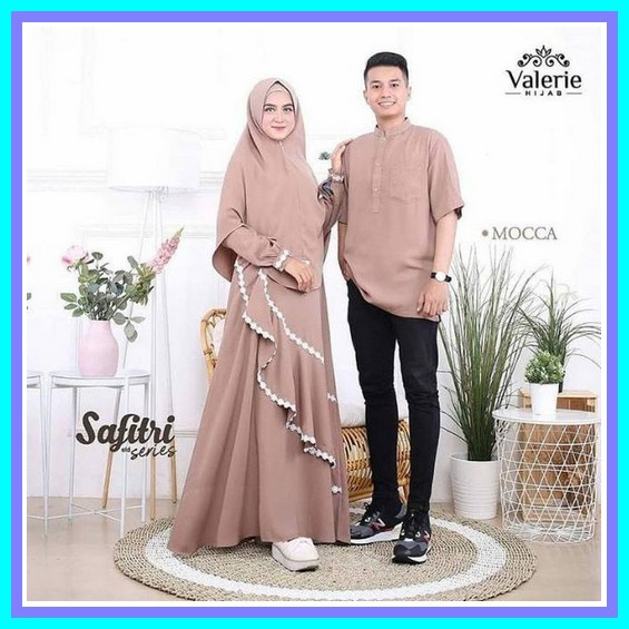 Baju Couple Gamis Koko Dewasa Terbaru Mysure Muscary Simpel Elegant Sarimbit Lebaran 2022 Gamis Coup