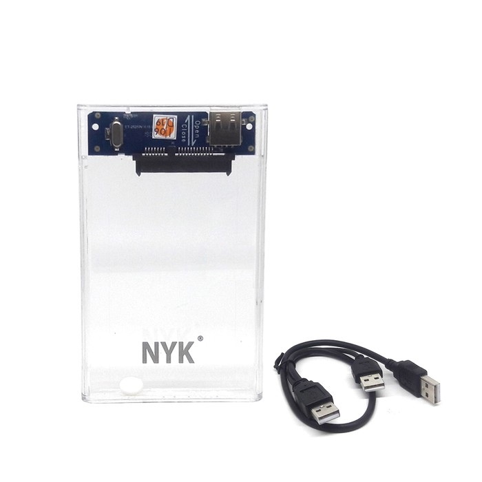 NYK Atom 2.0 Casing HardDisk 2.5&quot; Sata Transparan HDD SSD Enclosure USB2.0