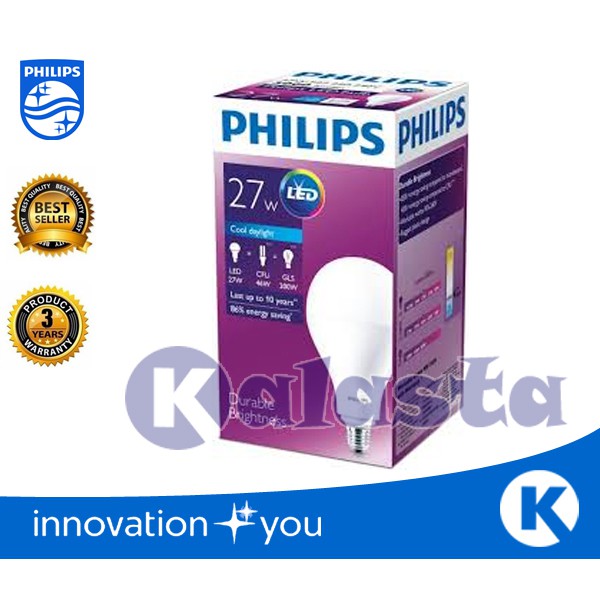 Promo Lampu Bohlam LED Philips 27w Putih (27watt, 27 watt) Led Bulb