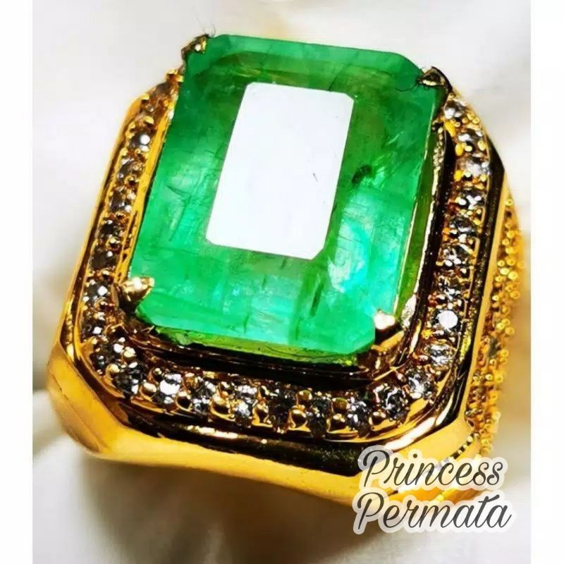 Batu Permata Natural Emerald Beryl Zamrud Colombia Octagon