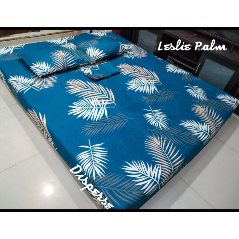 Sprei homemade LESLIE PALM PALEM LEAF DAUN ABSTRAK TANAMAN MONSTERA  BEST SELLER mewah Murah