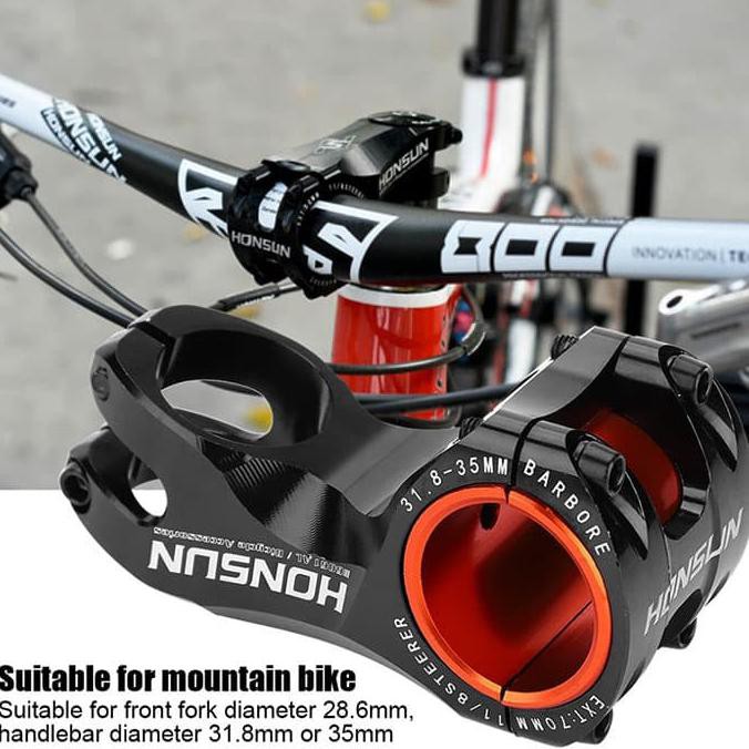 Honsun Bicycle Stem Sepeda Xc Dh Am 31.8-35 Mm -17 Derajat - Merah