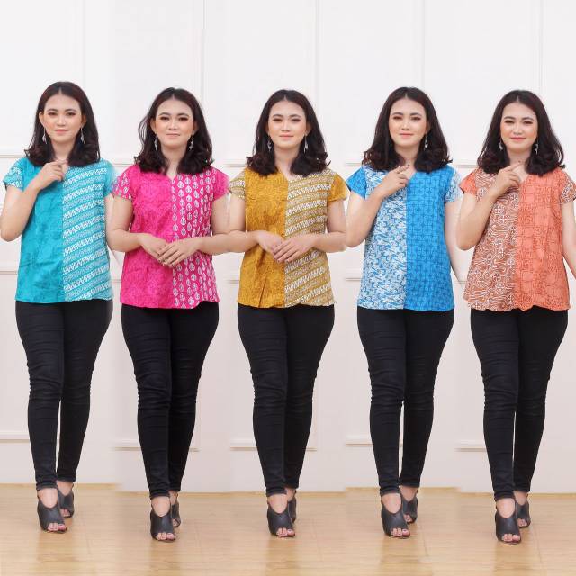 ATASAN BATIK WANITA MODERN- BAJU BATIK WANITA -ATASAN BATIK WANITA KANTOR