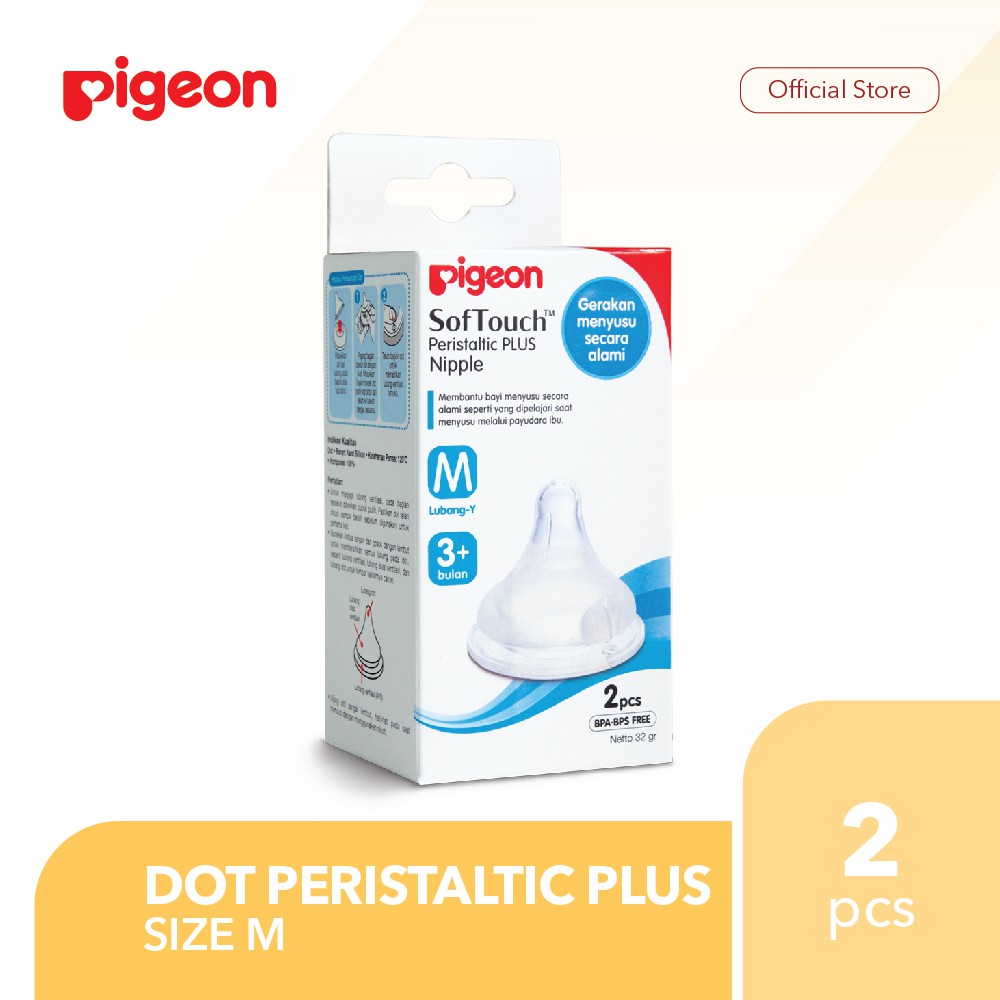 PIGEON Dot Peristaltic Plus Size M Isi 2 Pcs Dot Bayi Shopee Indonesia