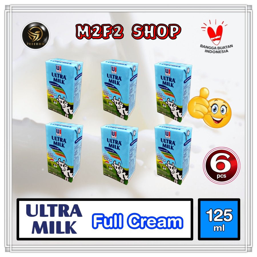 

Susu Ultra Mini Kotak UHT Rasa Full Cream - 125 ml (Kemasan 6 Pcs)