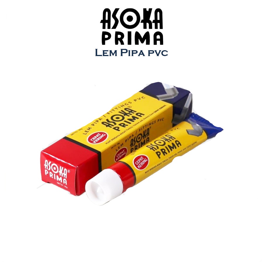 Lem Pipa Pvc Tube 50gr Merk Asoka Prima