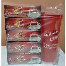 PAKET teh celup Sosro 15bag isi 5box free Tumbler/ paketan Sosro celup free gelas cantik 500ml exp 2024