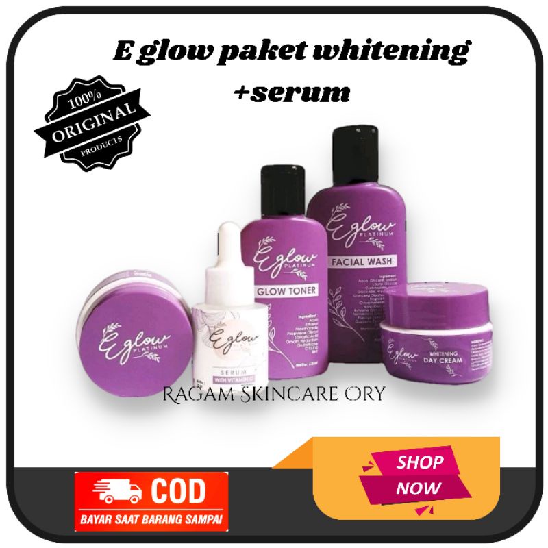 E GLOW PLATINUM ORI, WHITENING/ACNE/SERUM