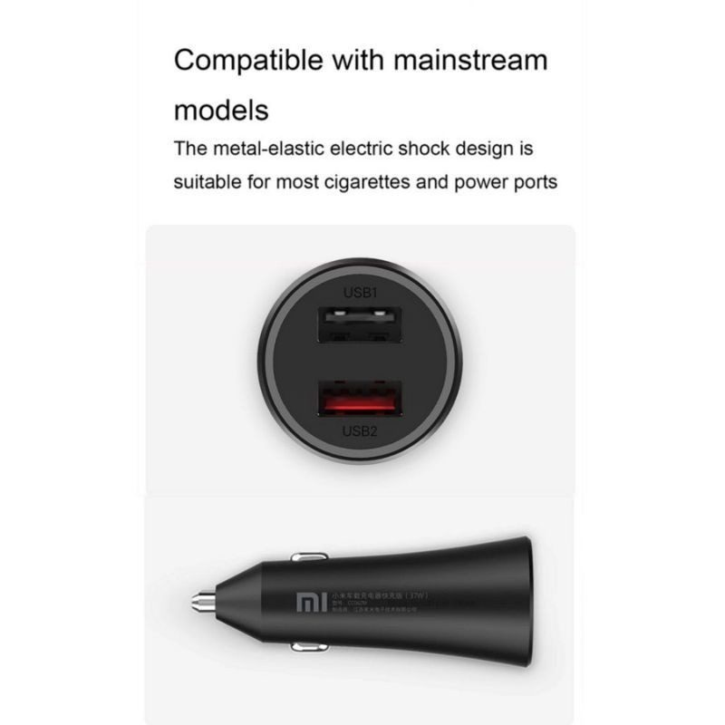 XIAOMI 37W DUAL PORT CAR CHARGER - Mi Car Fast Charging 37 W