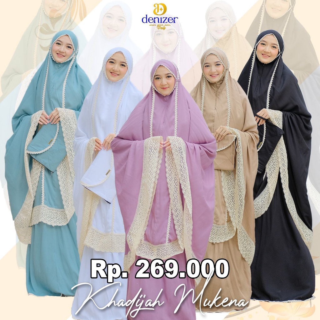 IFANI_SET MUKENAH KHADIJAH BY DENIZER DAILY MOM & KIDS / MUKENA & PERLENGKAPAN SHOLAT MUKENA TRAVEL 