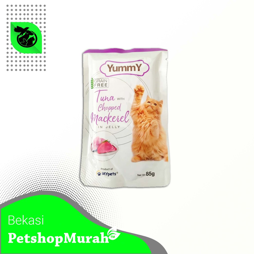 Makanan Kucing Yummy Pouch Basah 85 Gram Wet Cat Food All Var Sachet 85gr