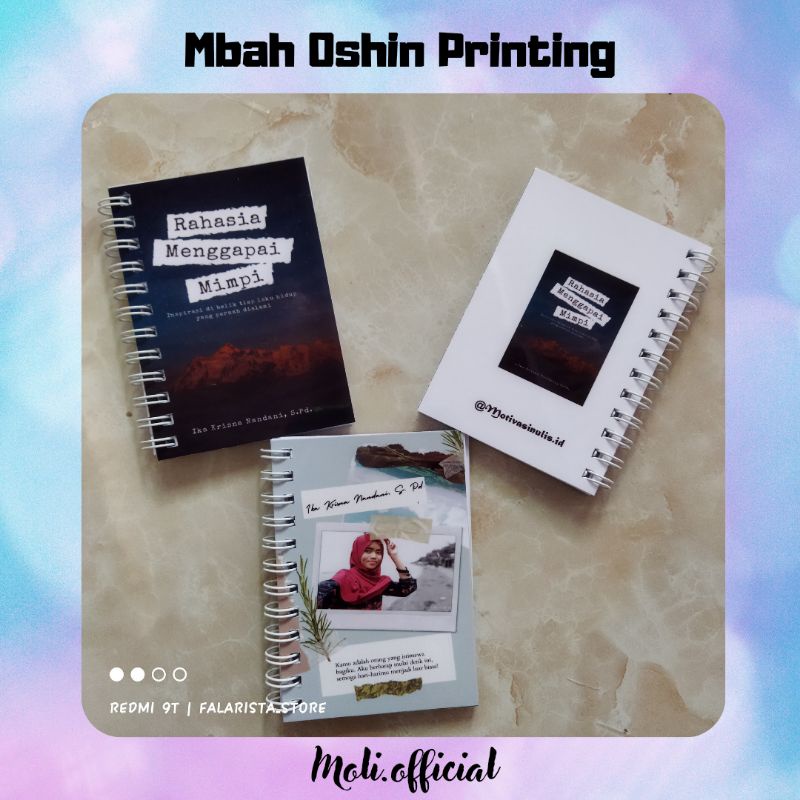 

Notebook Custom Cover Mini/Pocket Diary Custom Cover/ Buku saku
