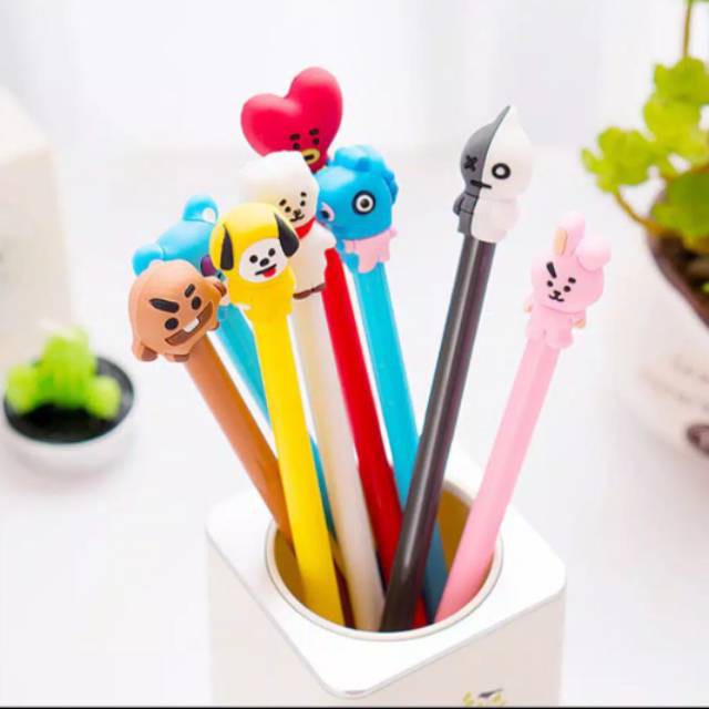 

IMPORTCOD Pena Pen Anak Lucu Karakter Kartun ARMY Cute Cartoon Standart Ballpoint Terbaru Alat Tulis
