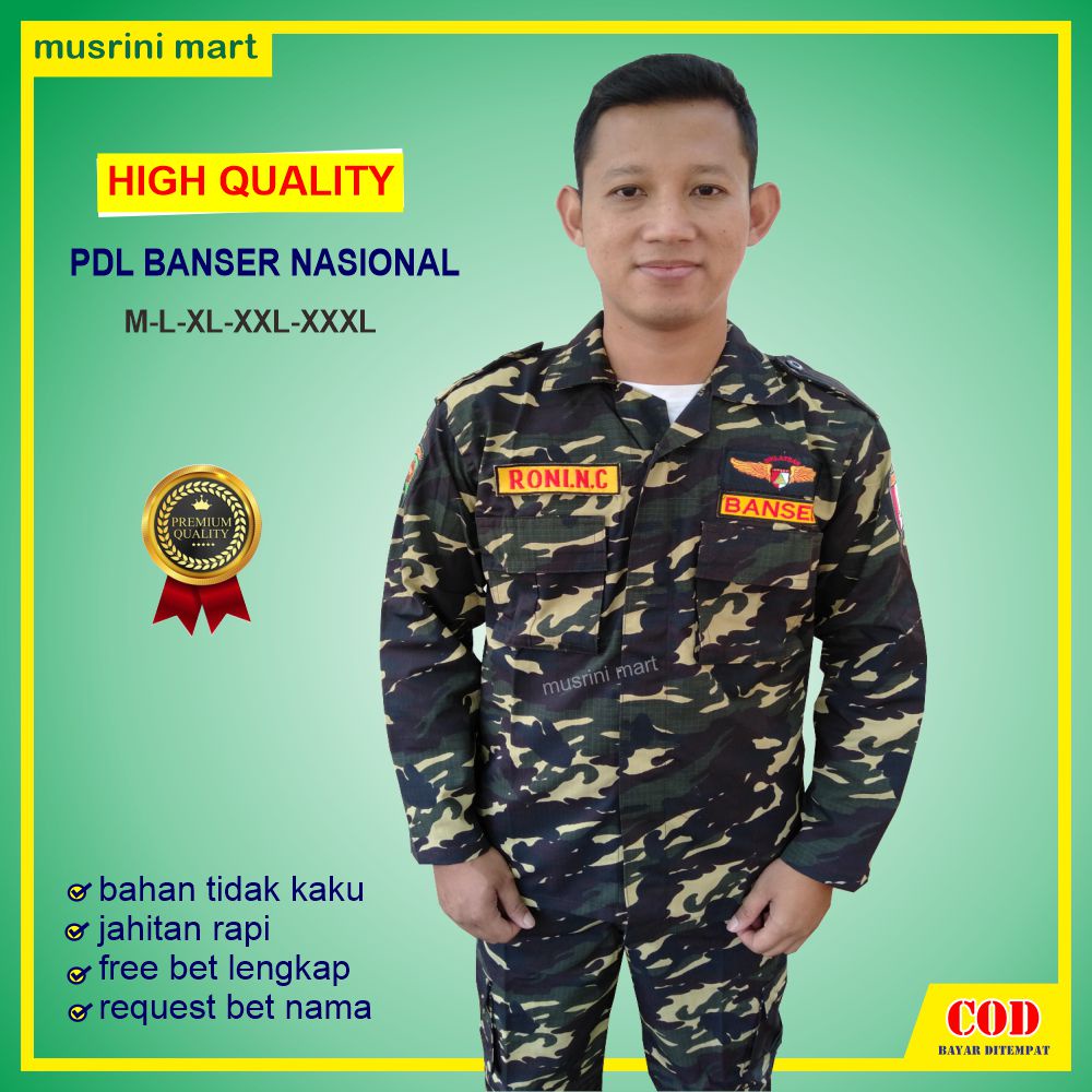 Baju Seragam Banser Pdl Nasional High Quality Bahan Tidak Kaku Free bet Lengkap Tahan Luntur Saat Di