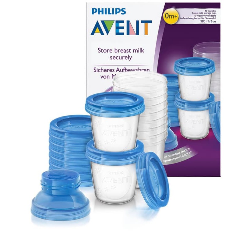 Philips Avent BreastMilk Storage Cups 180ml / wadah susu avent/ tempat simpan susu dan makanan mpasi