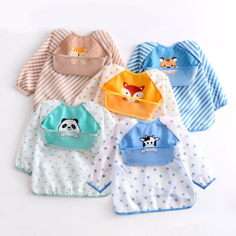 BIANCA - Bibs Anak Lengan Panjang dan Pendek Motif Garis