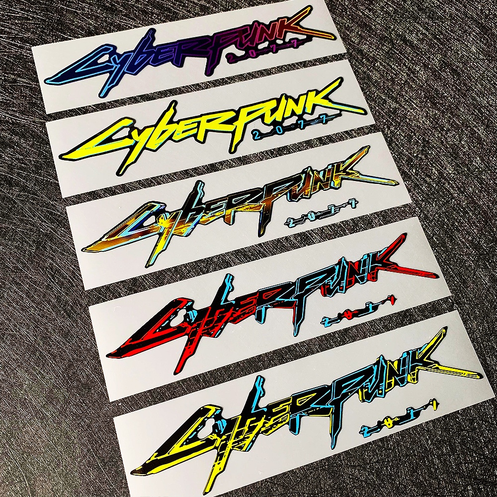 Cyberpunk 2077 Stiker Mobil Sepeda Motor Skuter Motocross Sepeda Reflektif Decal Stiker Modifikasi Keren Untuk Honda