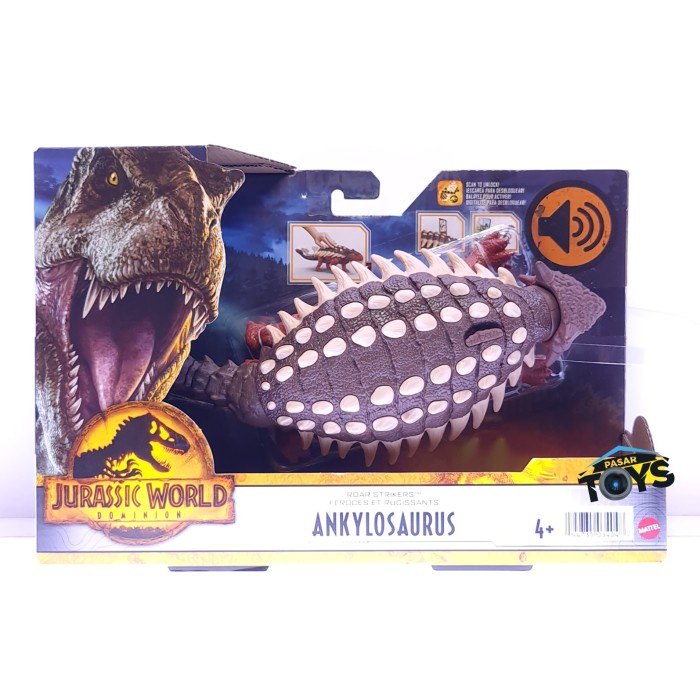 Jurassic World Dominion Roar Strikers Ankylosaurus Dinosaur Figure