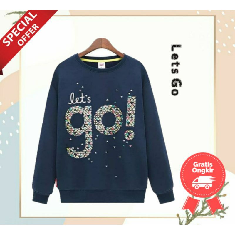 Let's go sweater / atasan wanita / sweater wanita / sweater polos / sweater tye die / sweater import