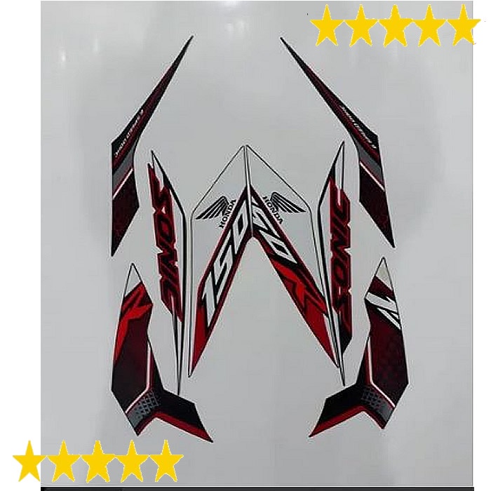 STRIPING LIS STIKER NEW SONIC 150 R HITAM 2019 ORIGINAL