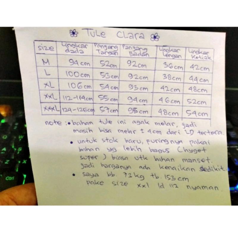 M-3L KEBAYA TULE AKAR MUTIARA JUMBO SERAGAM KEBAYA TUNIK TULLE  KEBAYA TILLE  LILAC ABU COKSU DUSTY ko