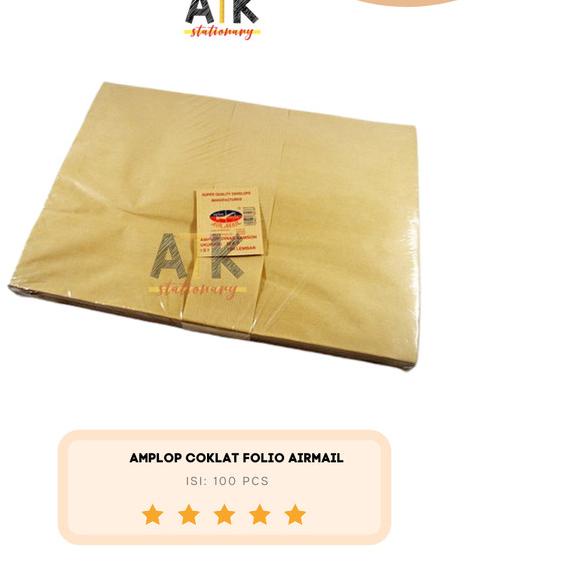 

⅍ Amplop Coklat Folio Airmail atk ♦