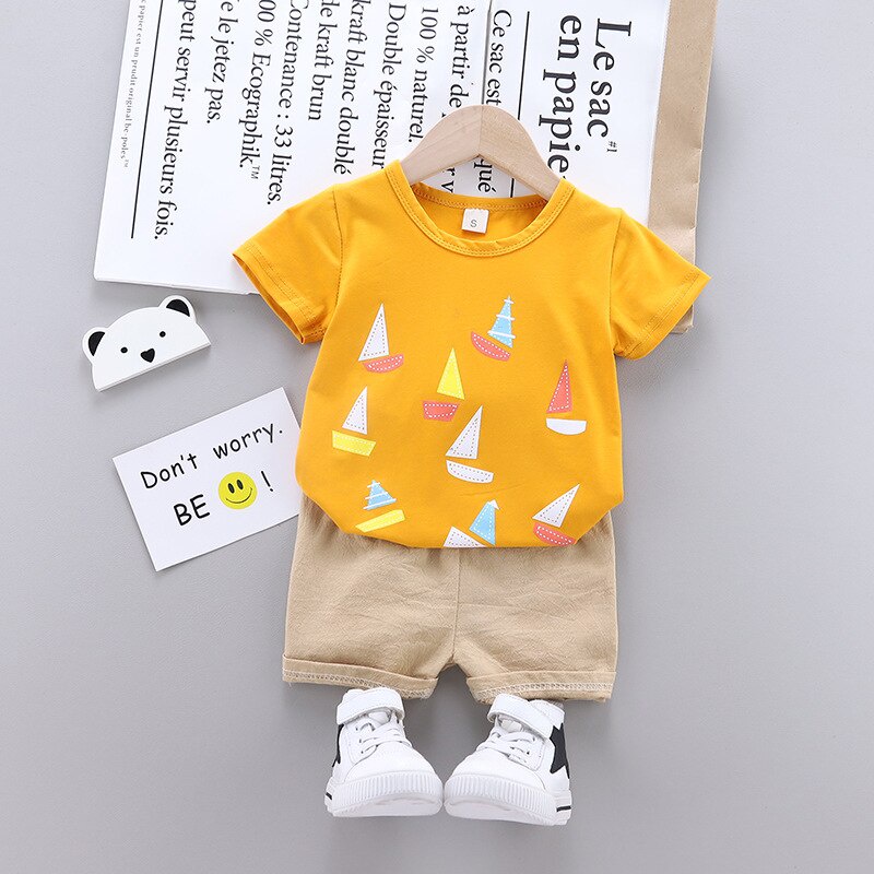 [ PRODUK IMPORT 100% ] SETELAN BAJU ANAK LAKI LAKI BAJU ANAK PEREMPUAN Set Motif KAPAL 011 Baju Anak Berkualitas etelan Anak 8 Bulan - 4 Tahun