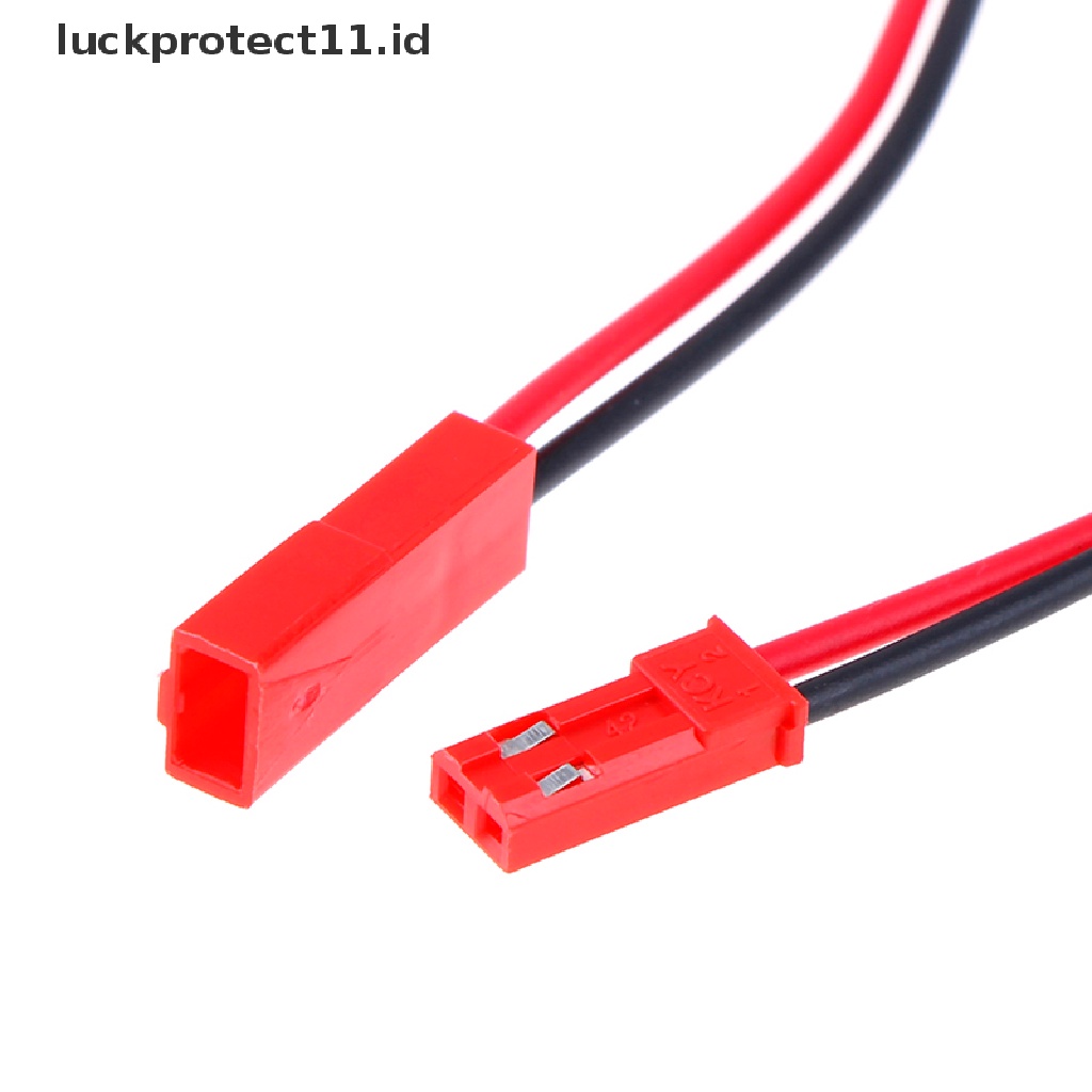 &lt; Luckprotect11. &lt; Luckproteksi20pcs Konektor Jst Plug 22 Awg 2 Pin Male / Female Untuk Rc