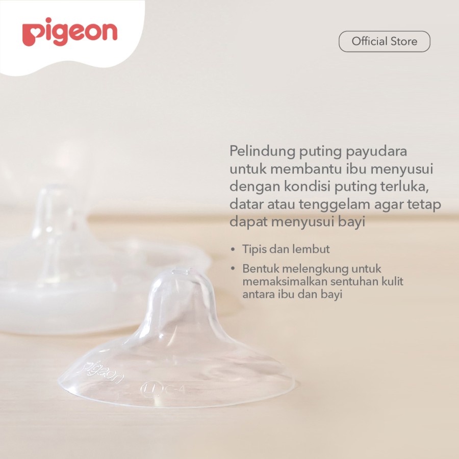 Pigeon Natural Fit Nipple Shield Silicone 13mm Pelindung Puting Menyusui Ibu Bayi