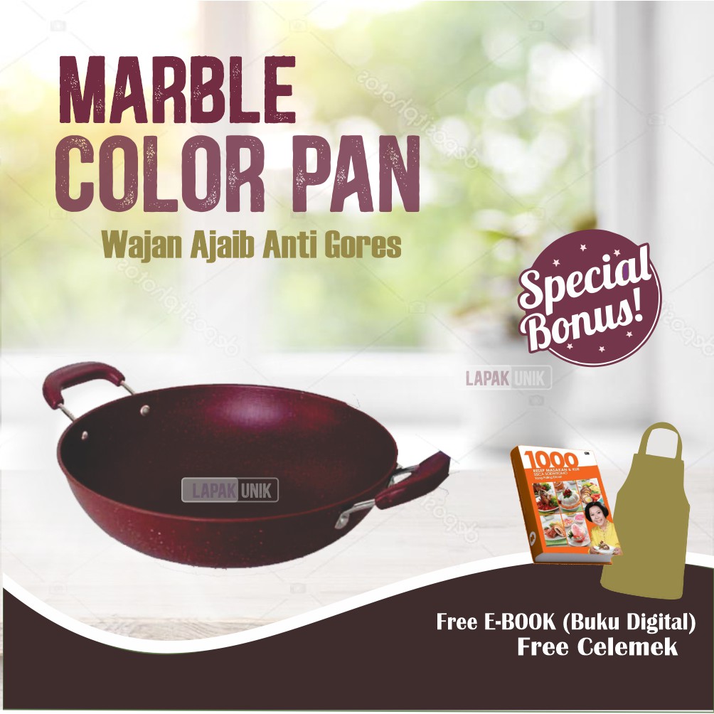 MARBLE COLOR PAN Anti Gores -  Beli 1 Gratis 1