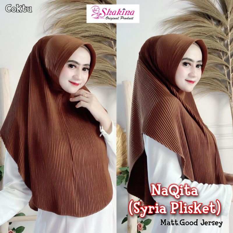 Jilbab Bergo Syria Daily Naqita Moms Plisket Original Shakina-7