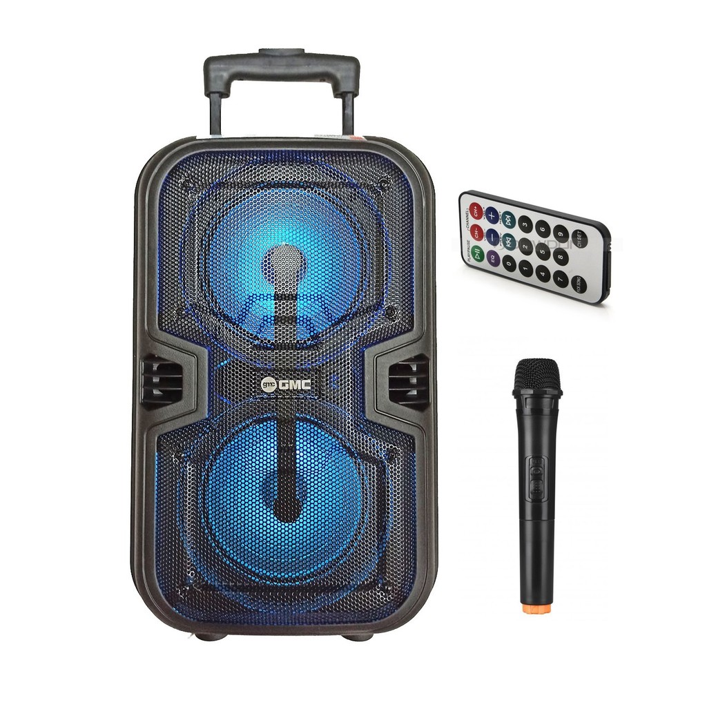 PAKET GMC 897-i SPEAKER PORTABLE MULTIMEDIA WITH BLUETOOTH USB FREE MIC WIRELESS KARAOKE