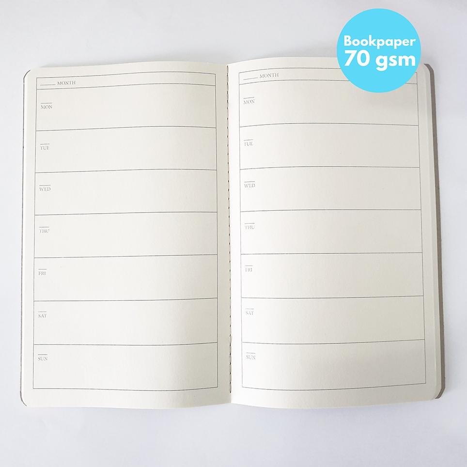 

(PROMO 0V768) Weekly Journal - Notebook - Agenda - Planner Softcover ❀