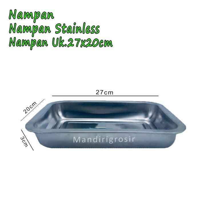 Nampan Stainless * Nampan * Nampan Serbaguna * Uk.27x20cm