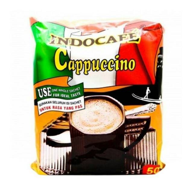 

Indocafe Cappucino Kopi [25 g/ 50 Sachet]