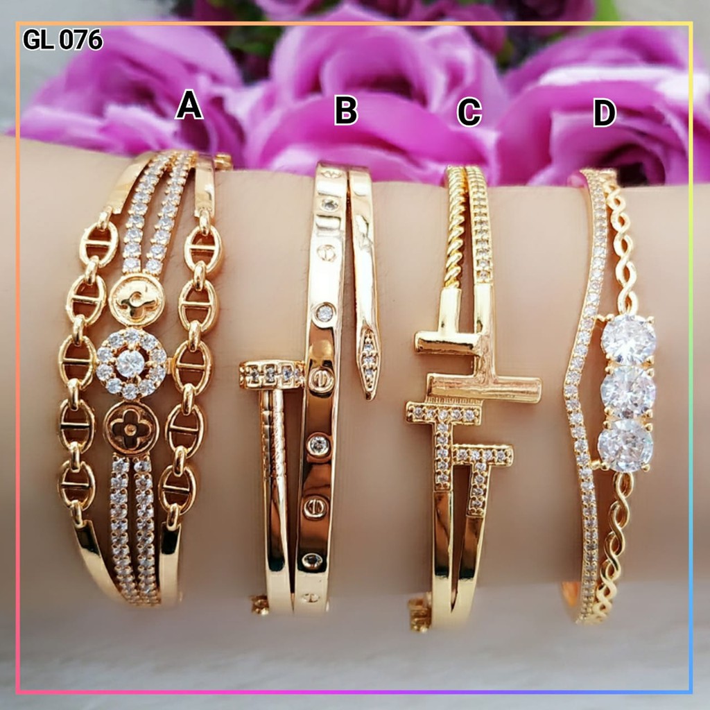 Gelang xuping gelang dewasa lapis emas gold GL 076